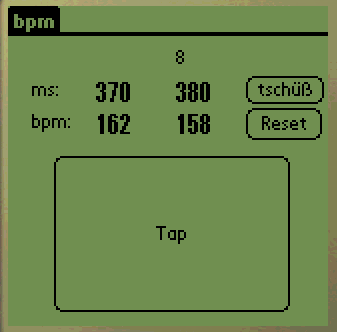 Palm-Bildschirmansicht